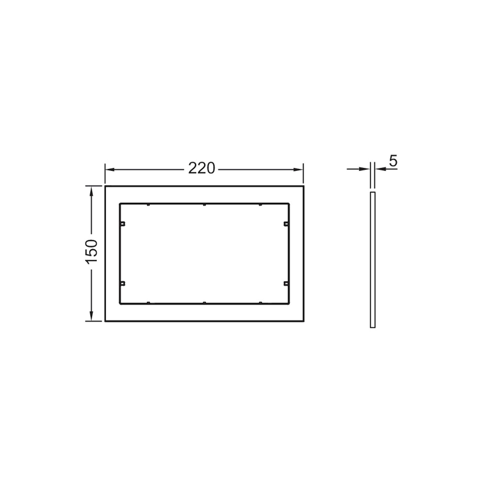 TECE Betätigungsplatte Distanz-/Einbaurahmen für Betätigungsplatte weiß - 9240410