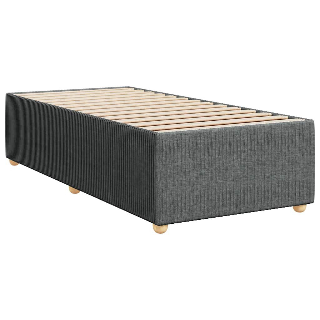 vidaXL Bett Bettgestell Dunkelgrau Stoff