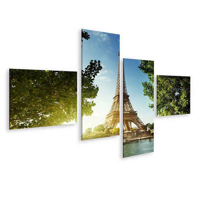 islandburner Leinwandbild Bild auf Leinwand Eiffelturm Paris Wandbild Leinwandbild Wand Bilder