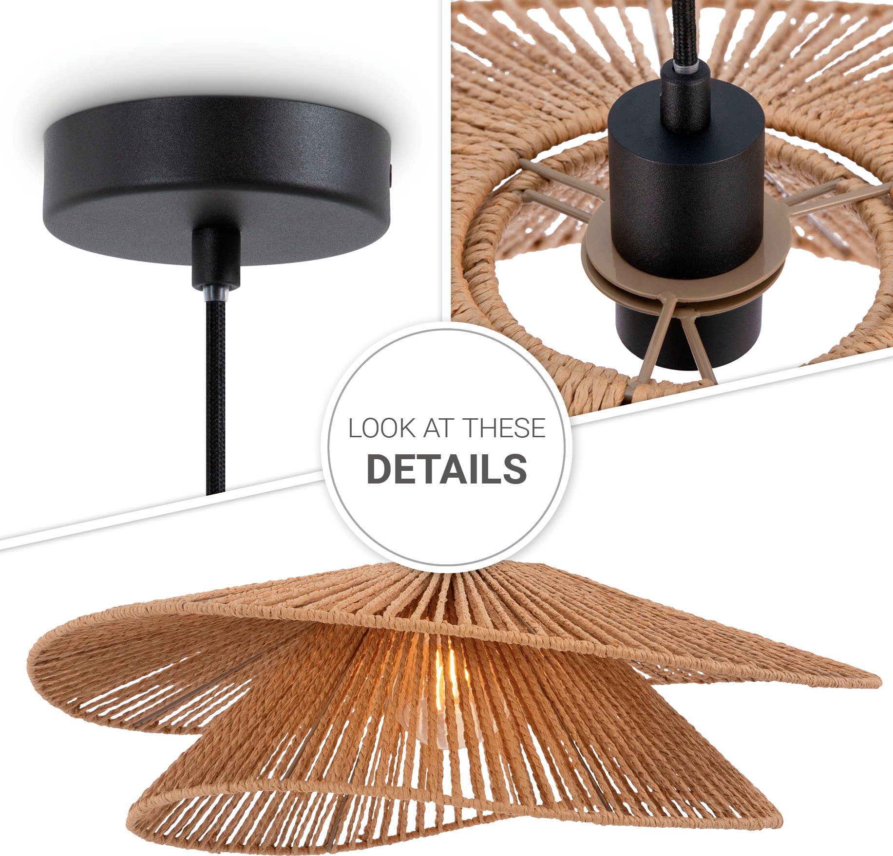 Paco Home Pendelleuchte HUGO PD1, ohne Leuchtmittel