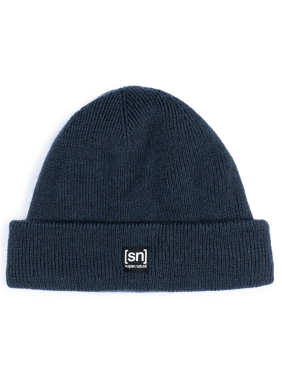 SUPER.NATURAL Beanie Mütze aus Merino FISHERMAN BEANIE perfekt für den Allag