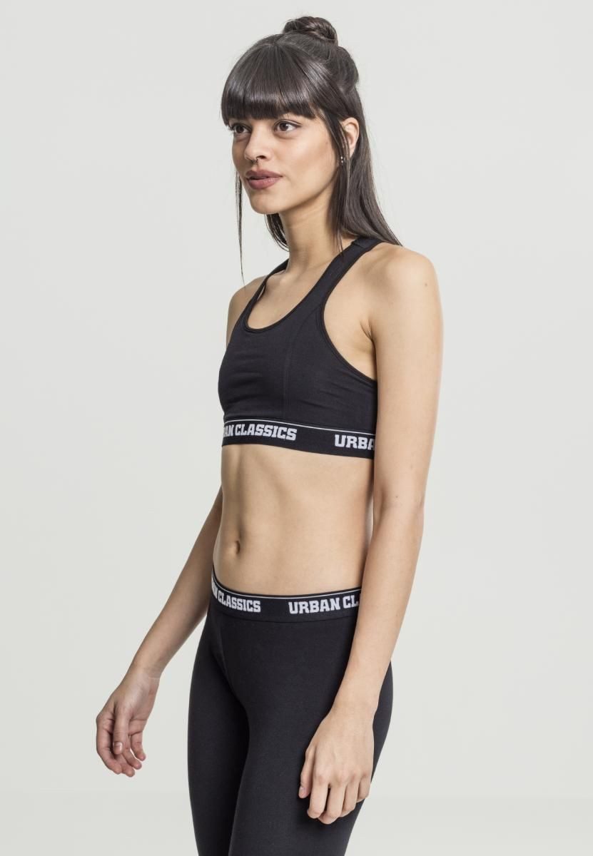 URBAN CLASSICS Trainingsshirt Ladies Logo Bra XS bis XL günstig online kaufen
