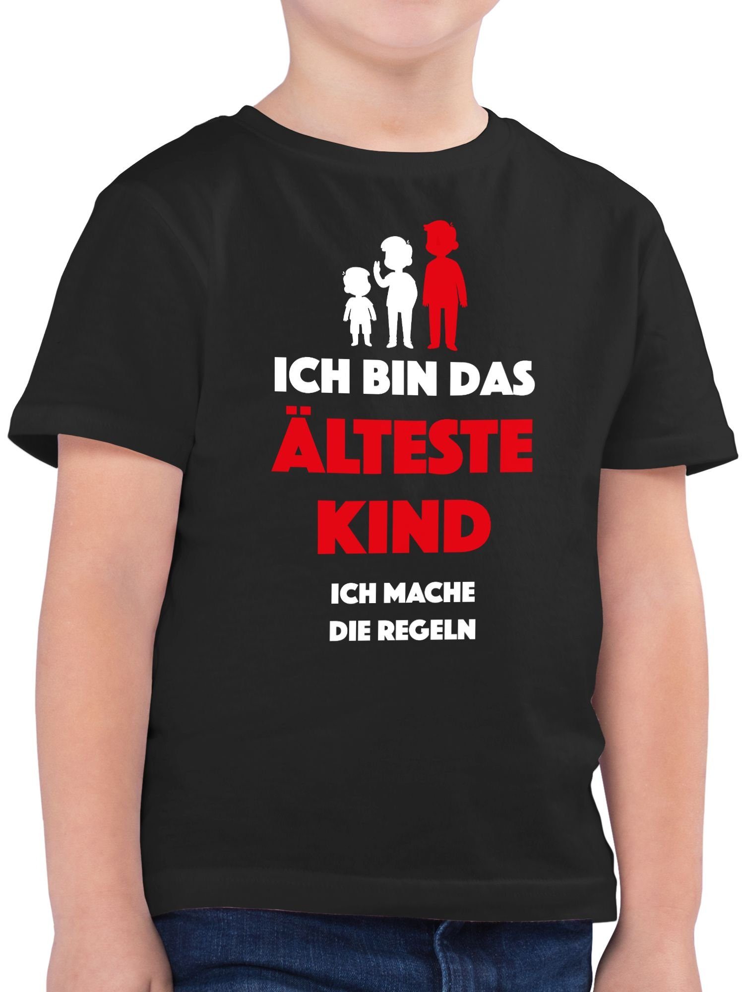 Schwarz Ich Sprüche mache bin 1 Shirtracer älteste Statement das Ich Kind. die Kinder Regeln T-Shirt