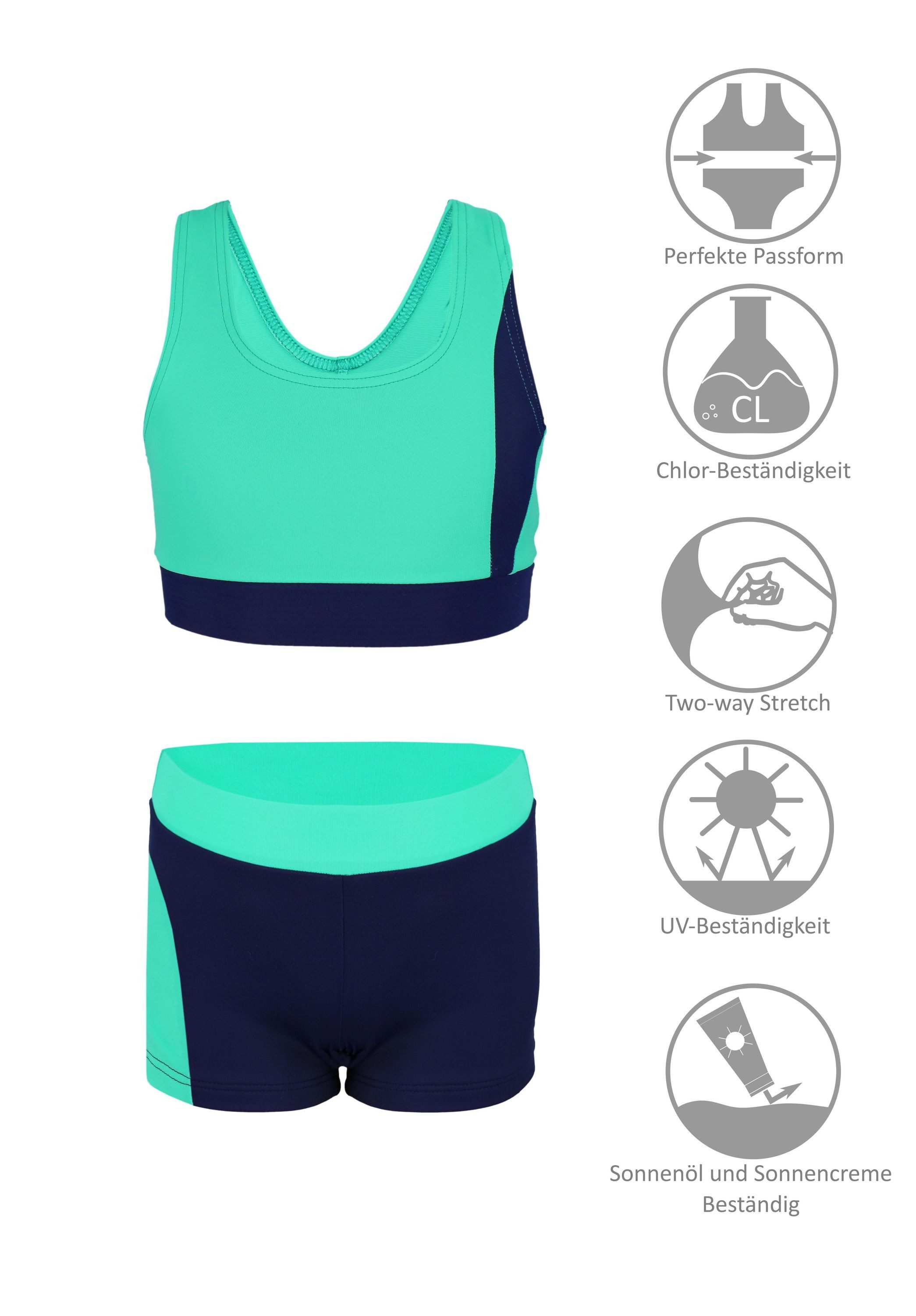 Aquarti Schwimmanzug Aquarti Mädchen Sport Bikini - Racerback Bustier & Badehose – Bild 3 von 5