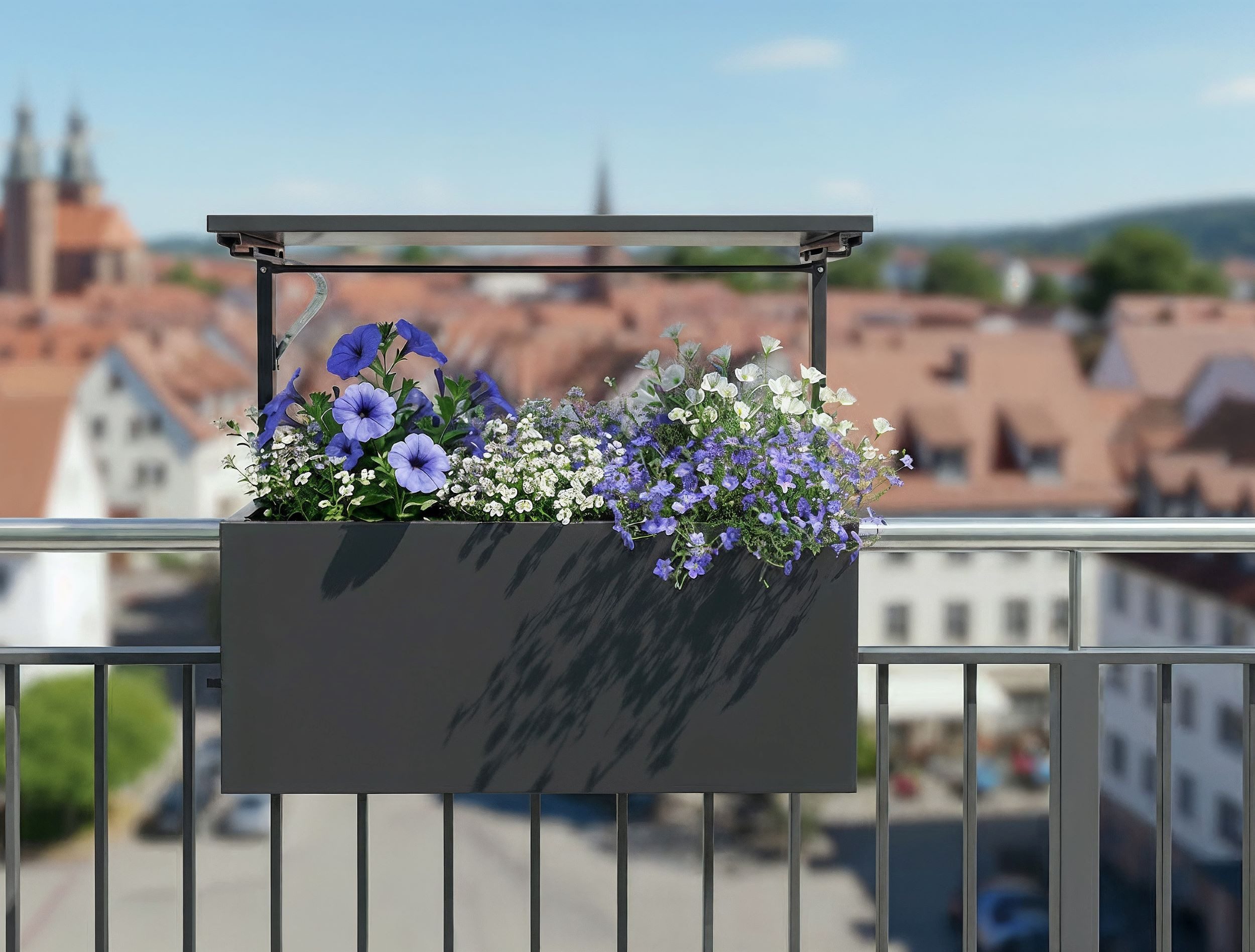 Westerholt Hochbeet Edengrow Balcony mit Dach für Balkon und Terrasse kompakt, Hochbeet mit Dach für Balkon