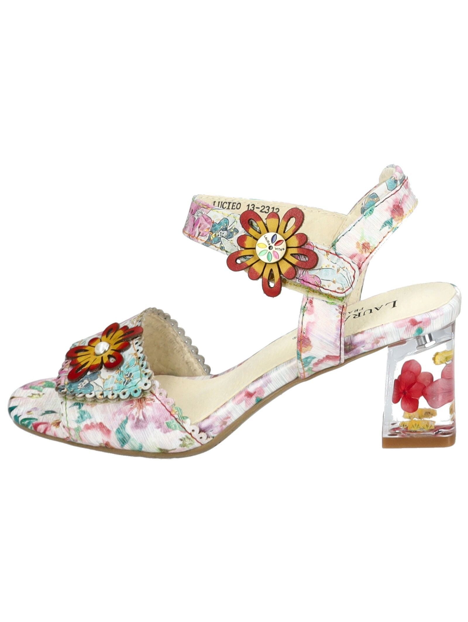 LAURA VITA Sandalen Leder/Textil High-Heel-Sandalette günstig online kaufen
