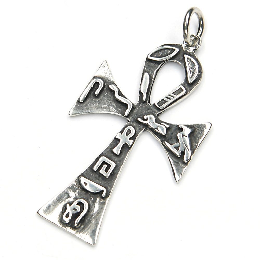 Kettenanhänger Ankh Silber 925 5cm Hieroglyphen Keltisches Kreuz