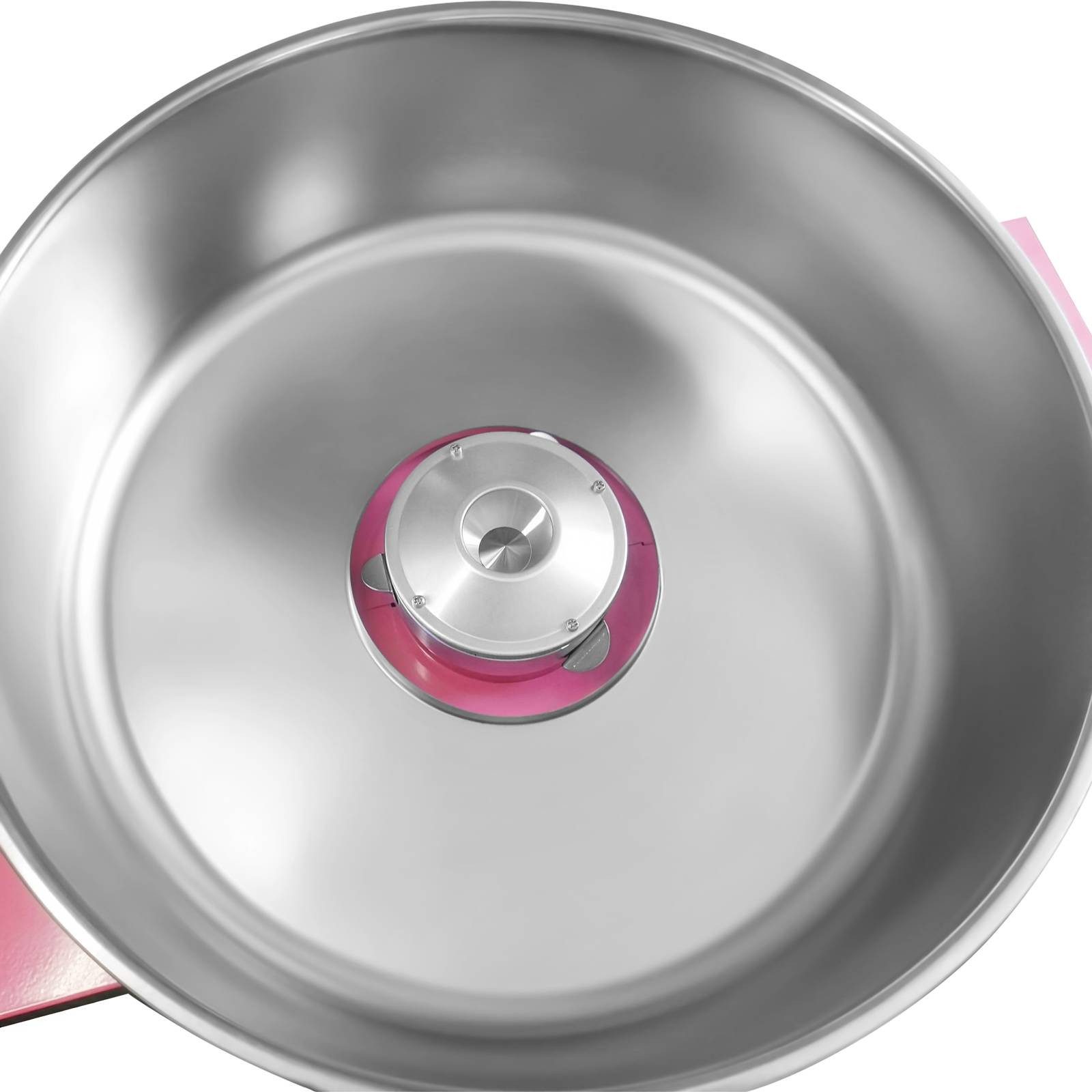 Royal Catering Zuckerwattemaschine Zuckerwattegerät mit Wagen Ø 52 cm Zuckerwatte Automat 1200 W pink – Bild 4 von 5
