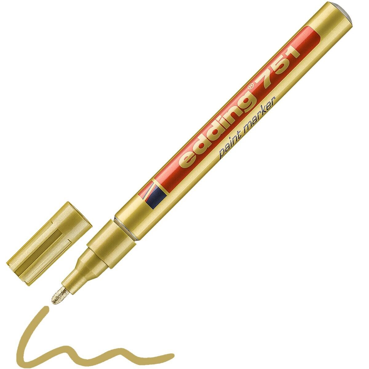 edding Lackmarker 751, (1-tlg), Strichstärke 1-2 mm, wasserfest, voll deckend