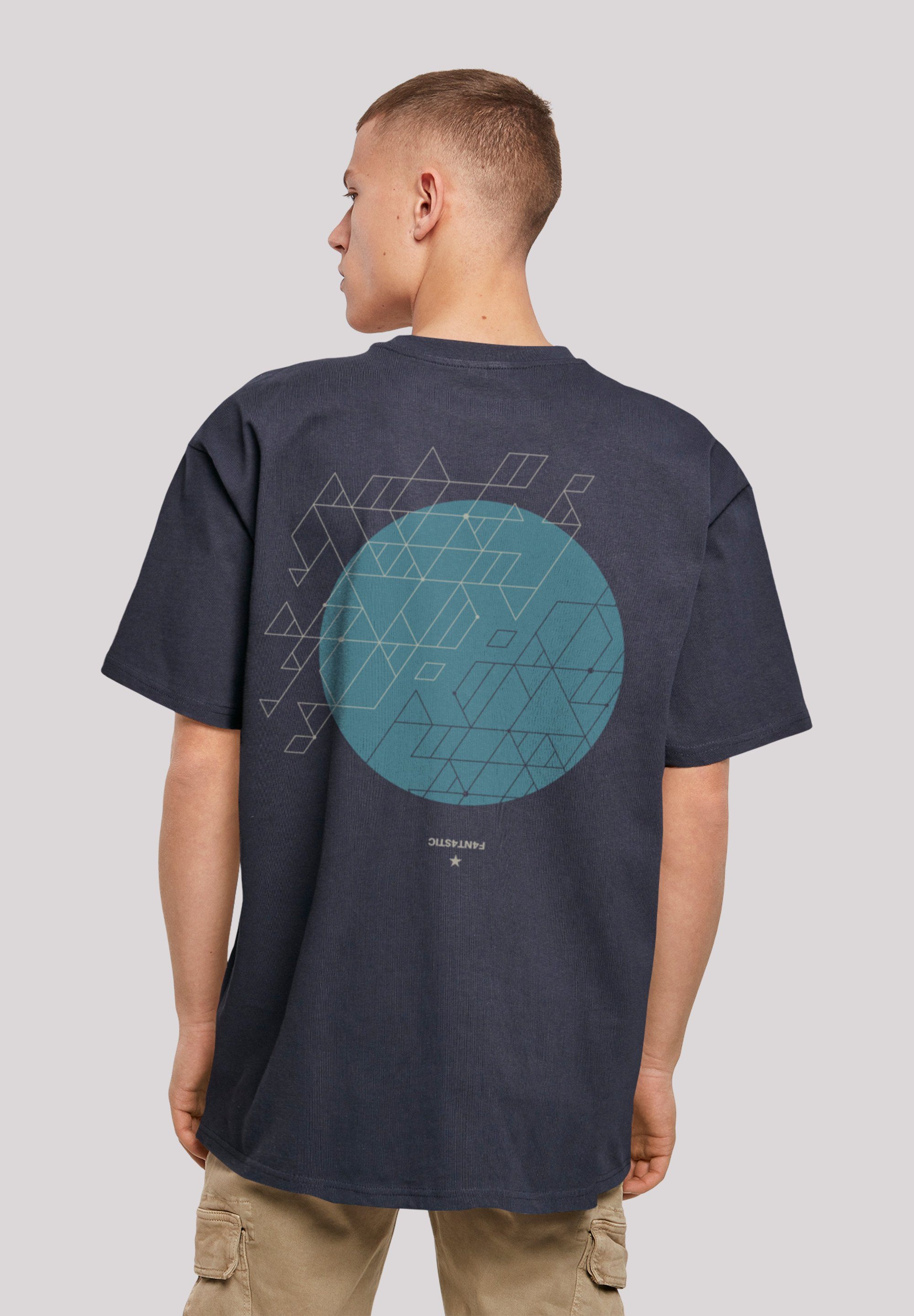 F4NT4STIC T-Shirt Geometric Grau Print navy | T-Shirts