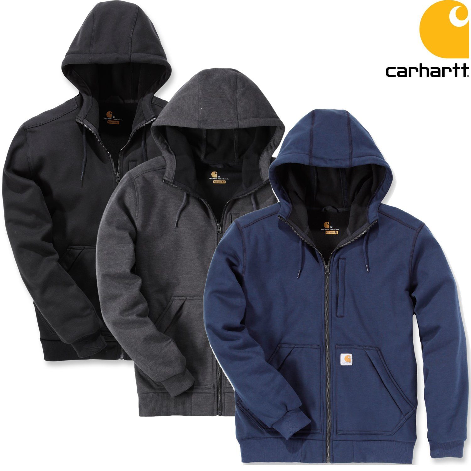 Carhartt Wind Hoodie Fighter Sweater black Herren Zip Hooded Carhartt