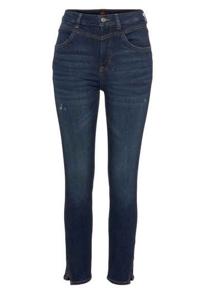 BOSS ORANGE 5-Pocket-Jeans Kitt High Rise Hochbund High Waist Premium Denim Jeans mit offenen Beinabschluss
