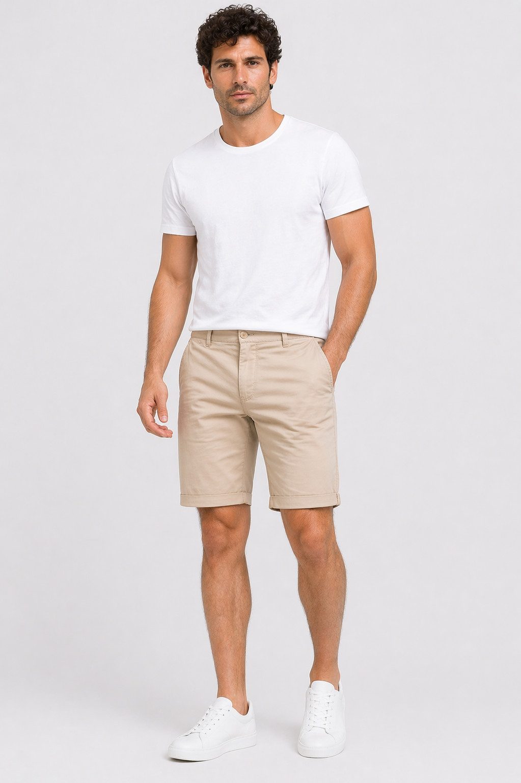 Smith & Solo Chinoshorts Kurze Hosen Herren, Baumwolle Shorts Männer Sommer Elasthan, Bermuda, Casual