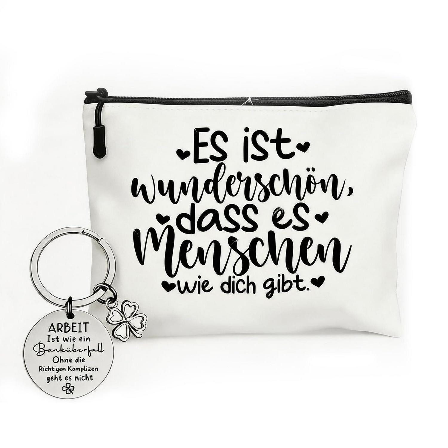 LuxusKollektion Kosmetiktasche Kosmetiktasche & Schlüsselanhänger Set Damen