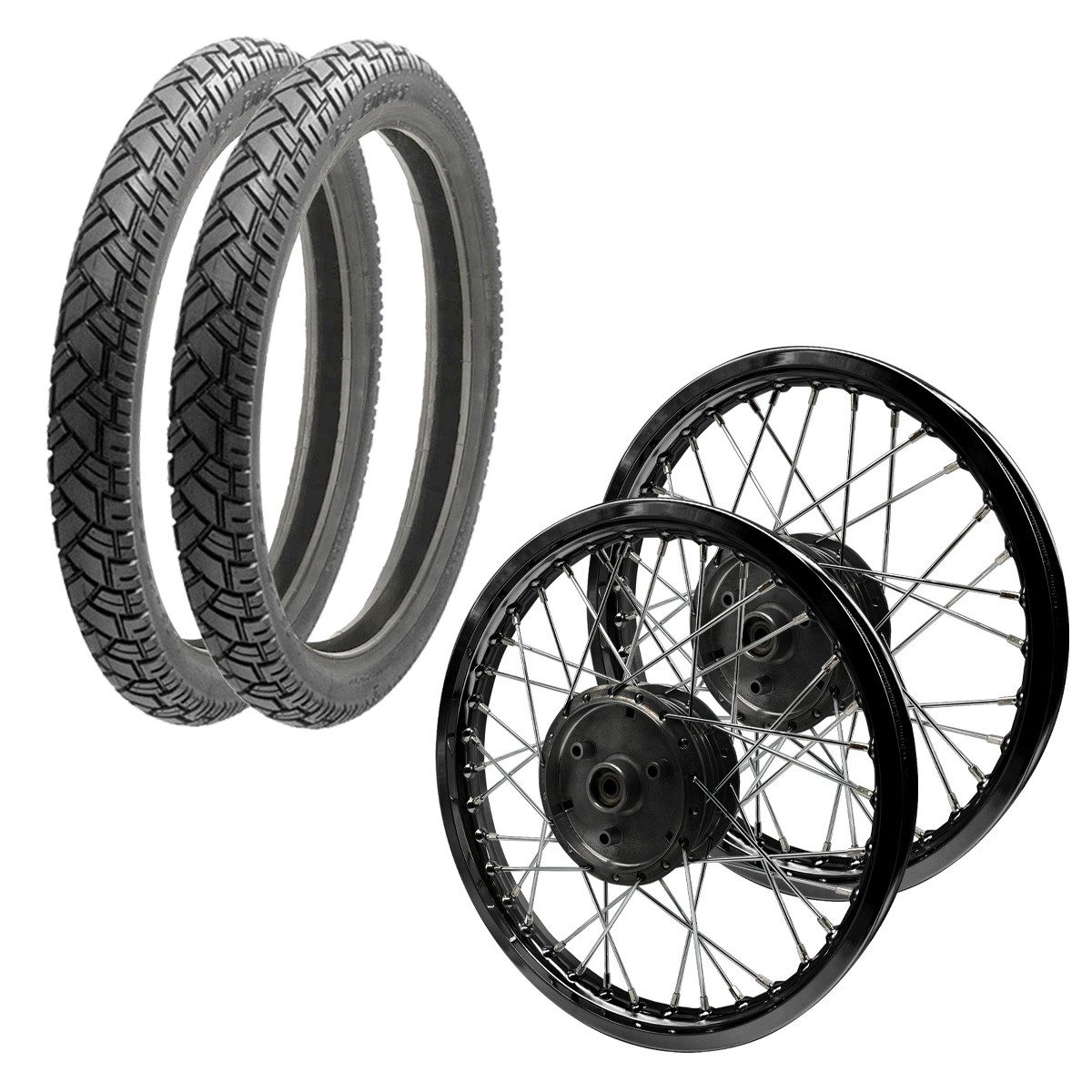 Craftride Satteltasche Set 2x Felge + Reifen VRM094 für Simson S51 S50 S70 Schwalbe KR51 AF13