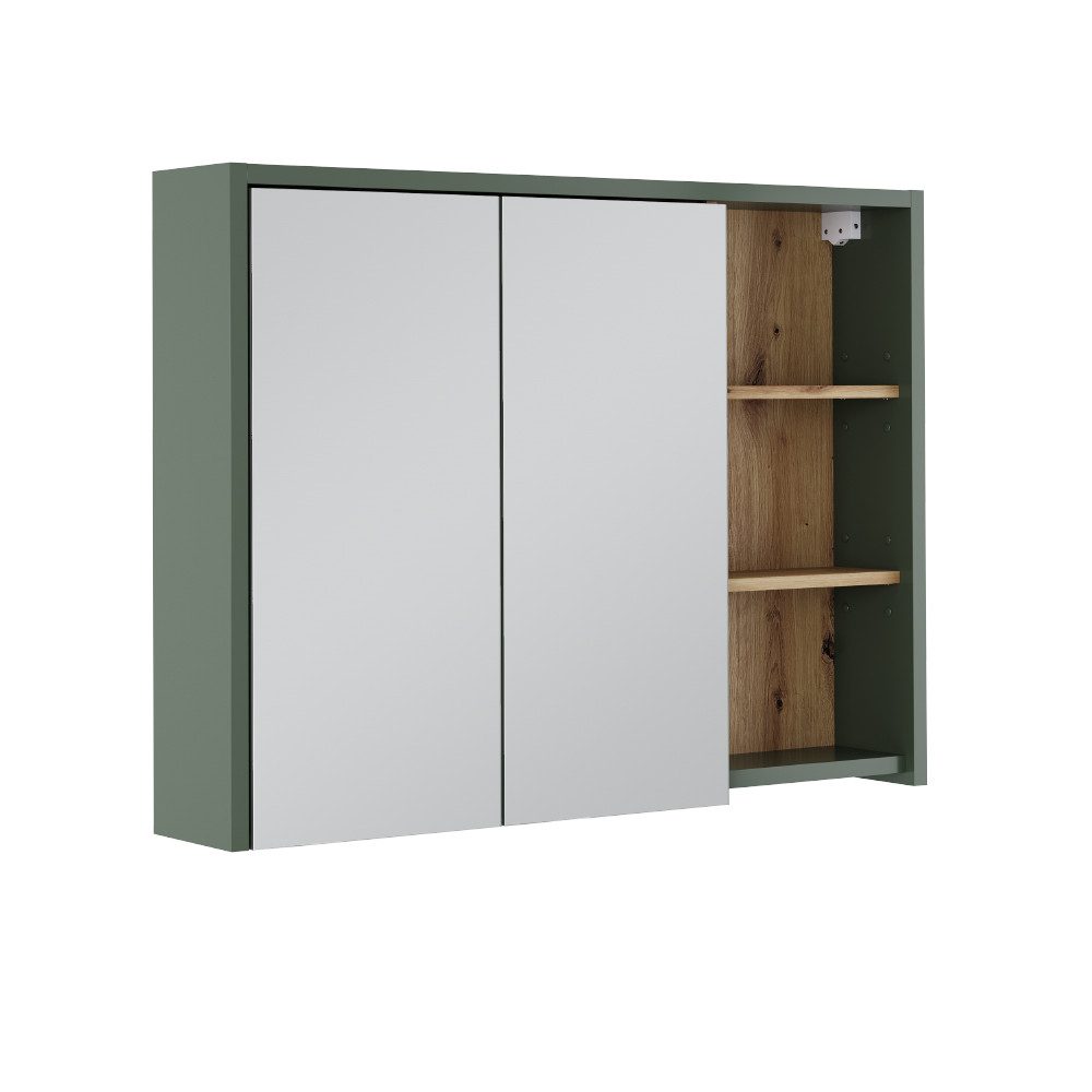 Vicco Badezimmerspiegelschrank Viola, Grün/Artisan, 100 x günstig online kaufen