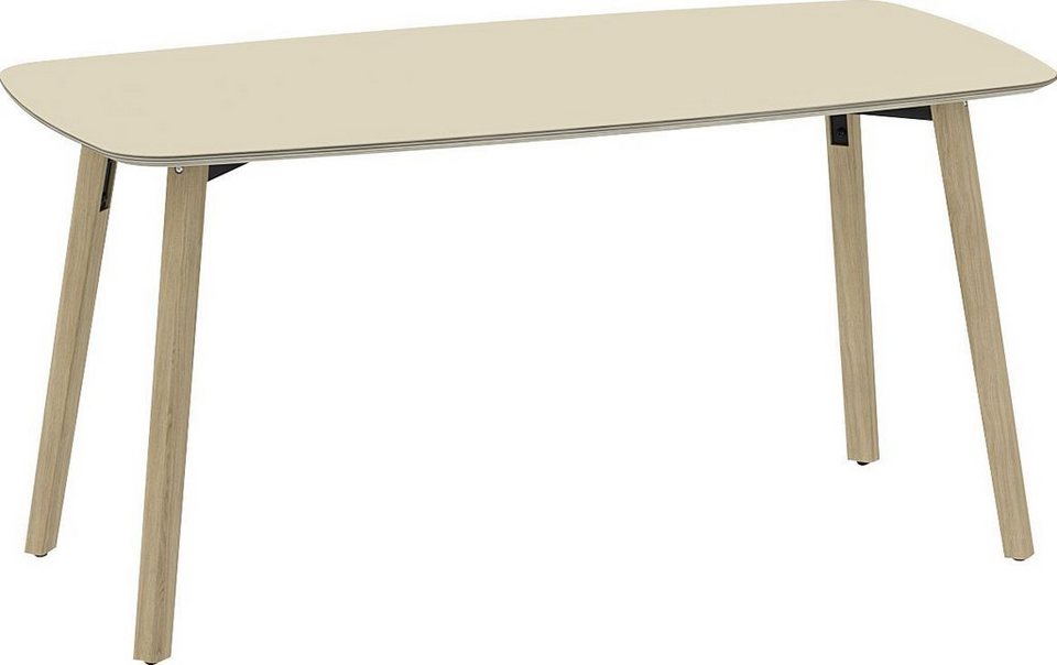 OTTO products Esstisch Tables, Füße aus Eiche massiv, mit schöner Linoleum  Beschichtung, Maße (B/T/H): 158/78/74,5 cm