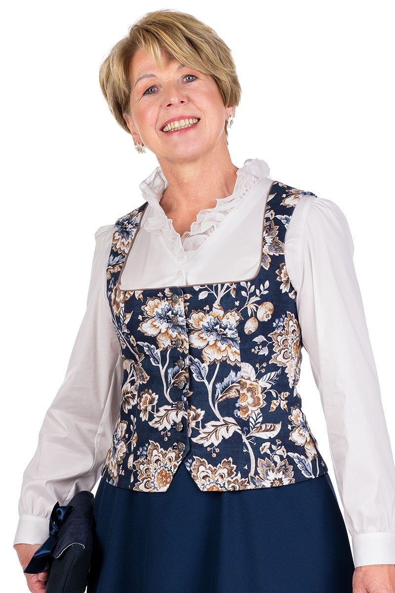 Trachtenbluse Trachtenmieder - ODETTE - marine