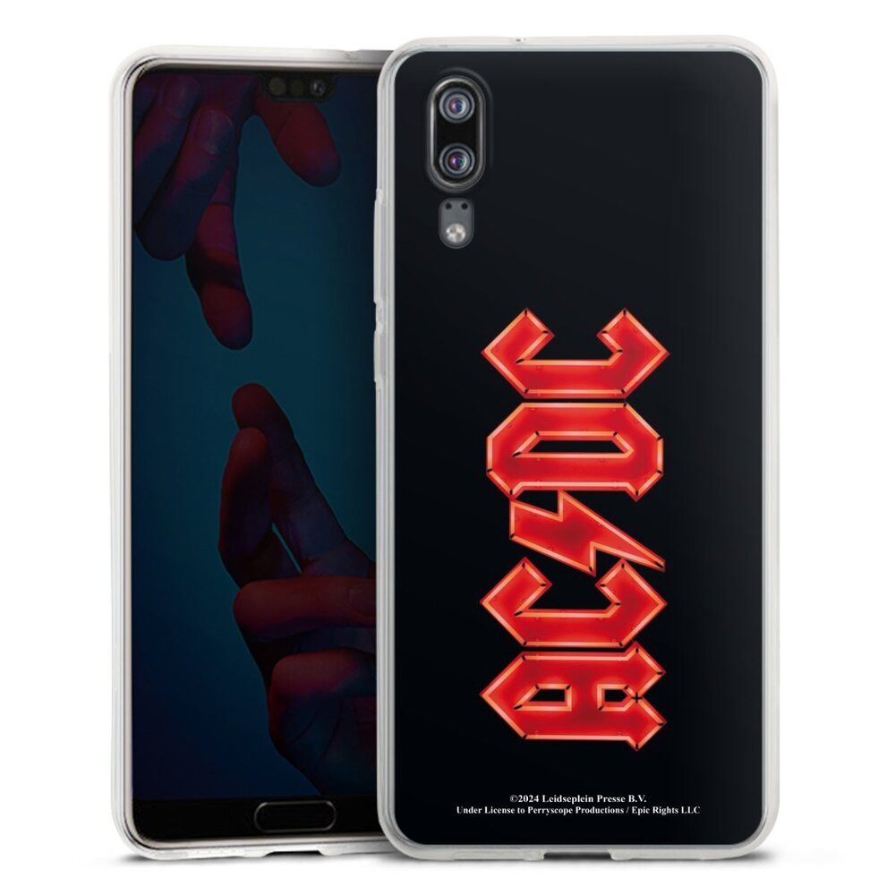 DeinDesign Handyhülle ACDC Logo Offizielles Lizenzprodukt ACDC Logo Large, Huawei P20 Silikon Hülle Bumper Case Handy Schutzhülle