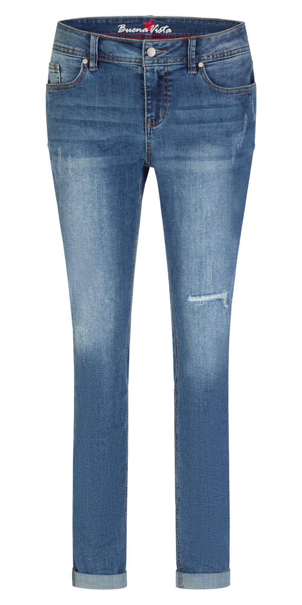 Buena Vista Slim-fit-Jeans ? Damen Jeans ? High Waist ? Slim Fit ? Stretch Denim ? Malibu-Zip hig