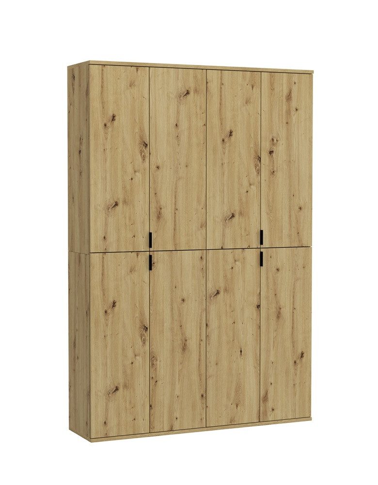 xonox.home Kleiderschrank Garderobenschrank Projekt X 1, Kombination, Artisan Eiche, 2-teilig (2-St) Garderoben-Set, Flurgarderoben Set in Eiche 2-teilig, Kompaktgarderobe