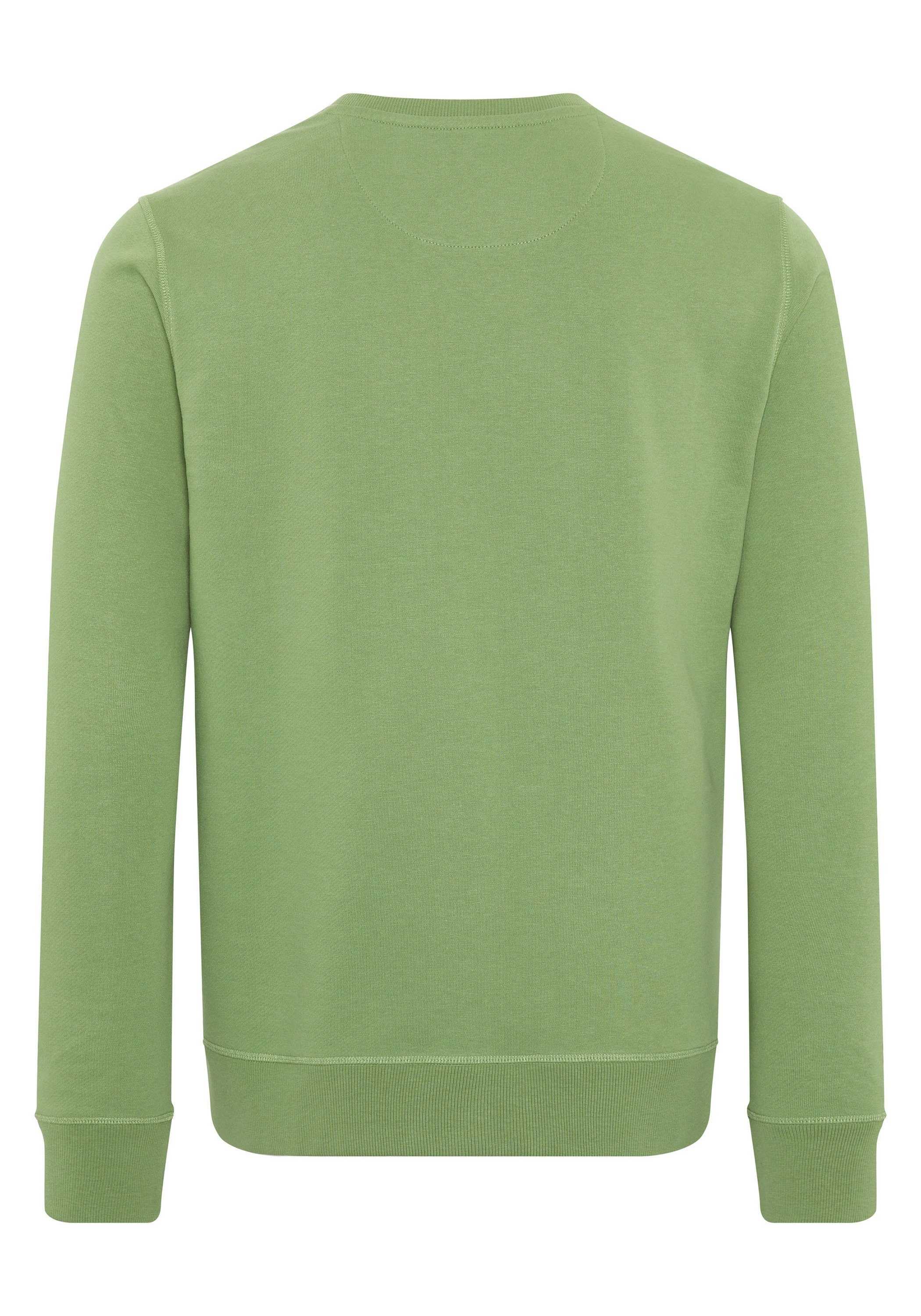 OKLAHOMA PREMIUM Green 16-0228 Sweatshirt Inside-Out-Nähten mit DENIM Jade
