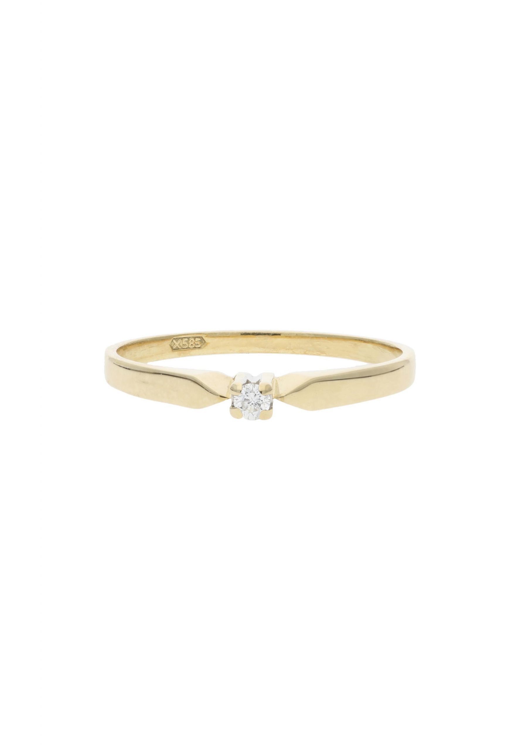 Damen Schmuck JuwelmaLux Fingerring Ring Gold mit Diamant(en) (1-tlg), Damen Ring Gold 585/000, inkl. Schmuckschachtel