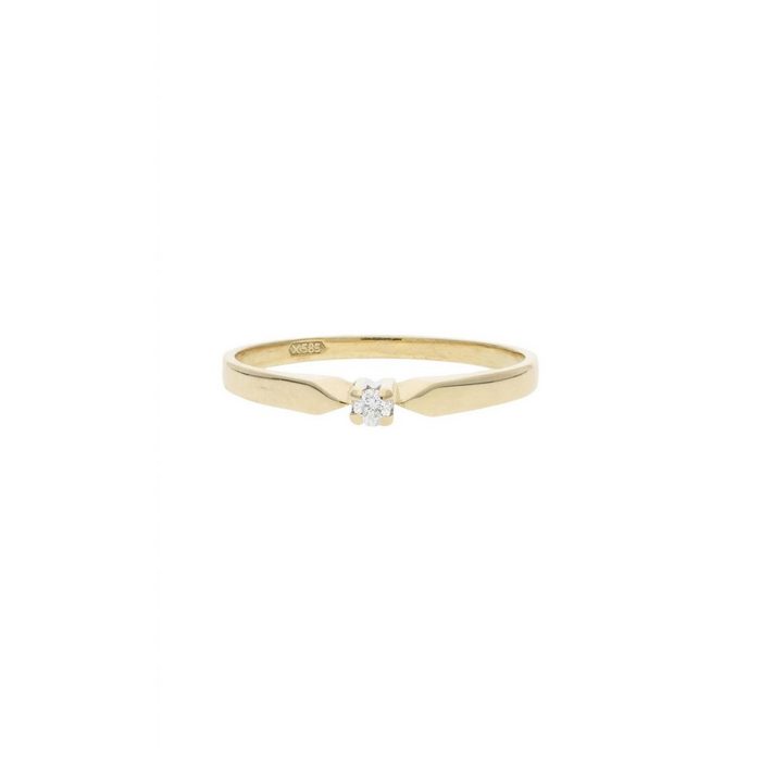 JuwelmaLux Fingerring Ring Gold mit Diamant(en) (1-tlg) Damen Ring Gold 585/000 inkl. Schmuckschachtel