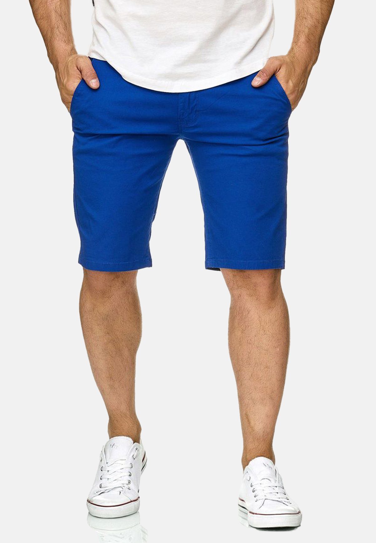 Egomaxx Kurze in Capri Chino Shorts Hose & Sommer 2300 Chinoshorts Fredy (1-tlg) Blau Roy Bermuda