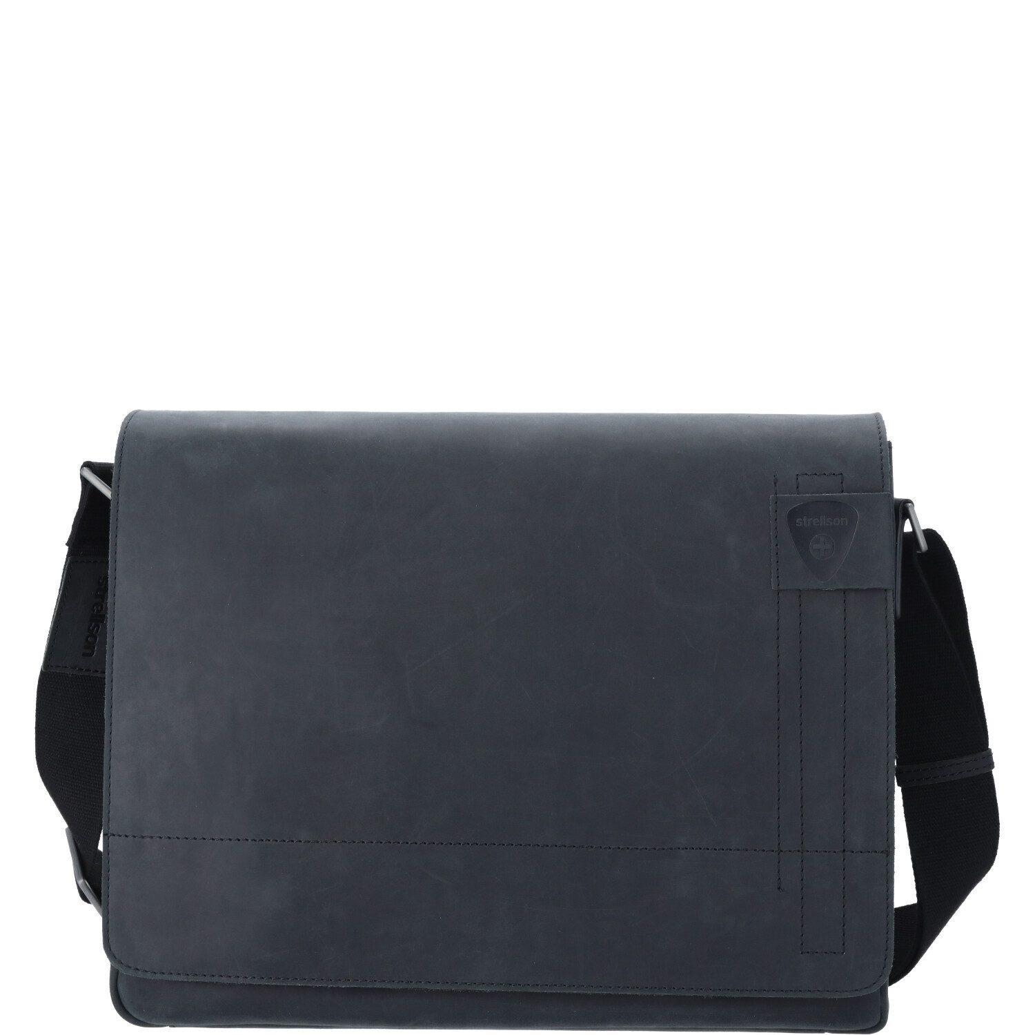 Strellson Umhängetasche Strellson Leder Messenger Richmond Jeremy Black (1, 1-tlg., 1)