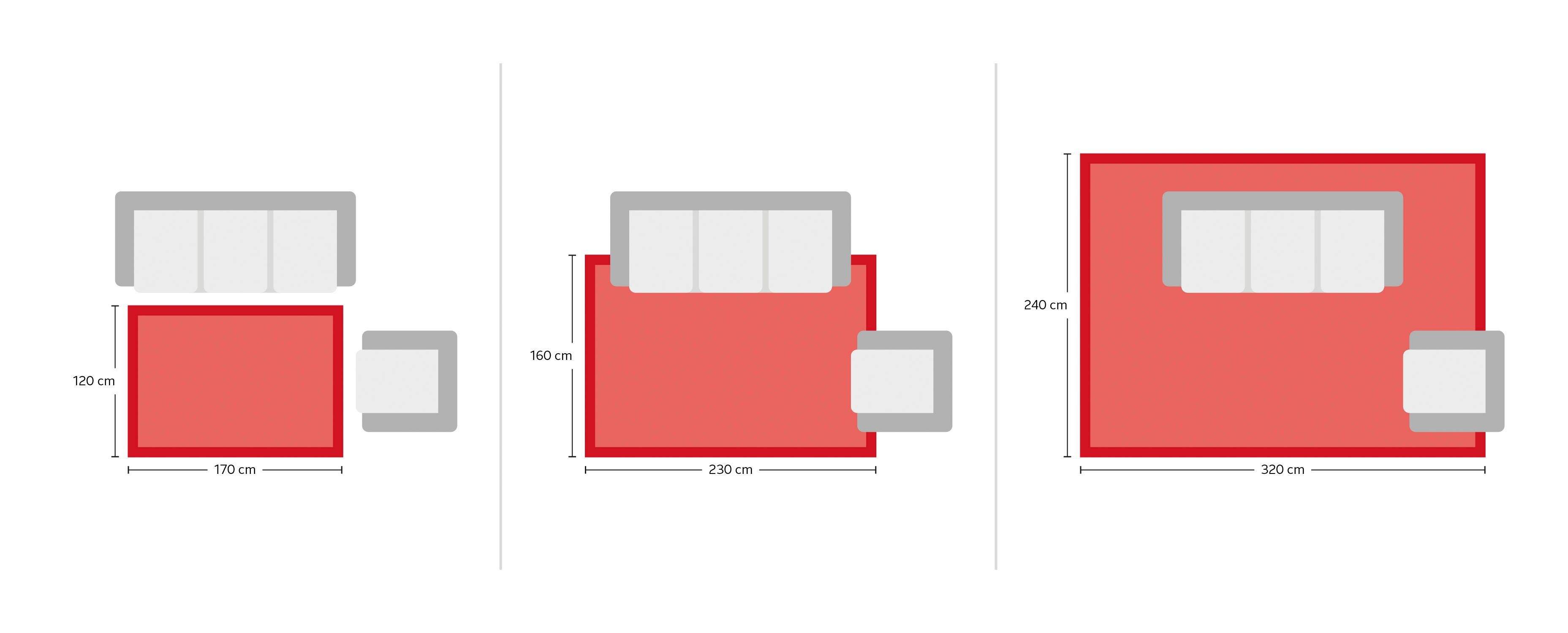 Teppich Maxim, my home, 13 mm, Hoch-Tief-Effekt, rechteckig, Höhe: 3D-Design Kurzflor, rot/grau