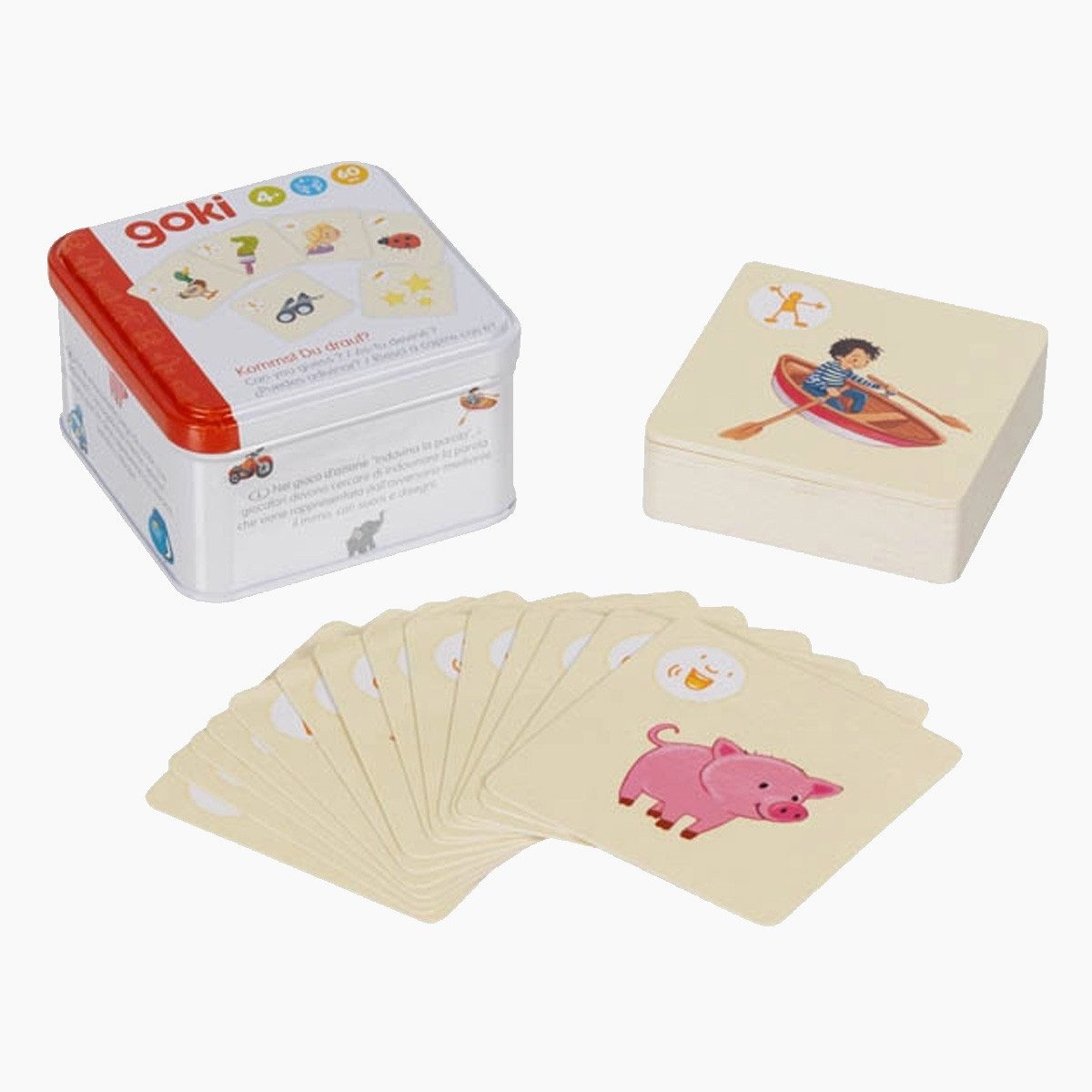 goki Lernspielzeug Kommst Du drauf, Aktionsspiel Begriffe erraten (packung, 60-St., box), Kombinieren der Teile stärkt das logische Denken