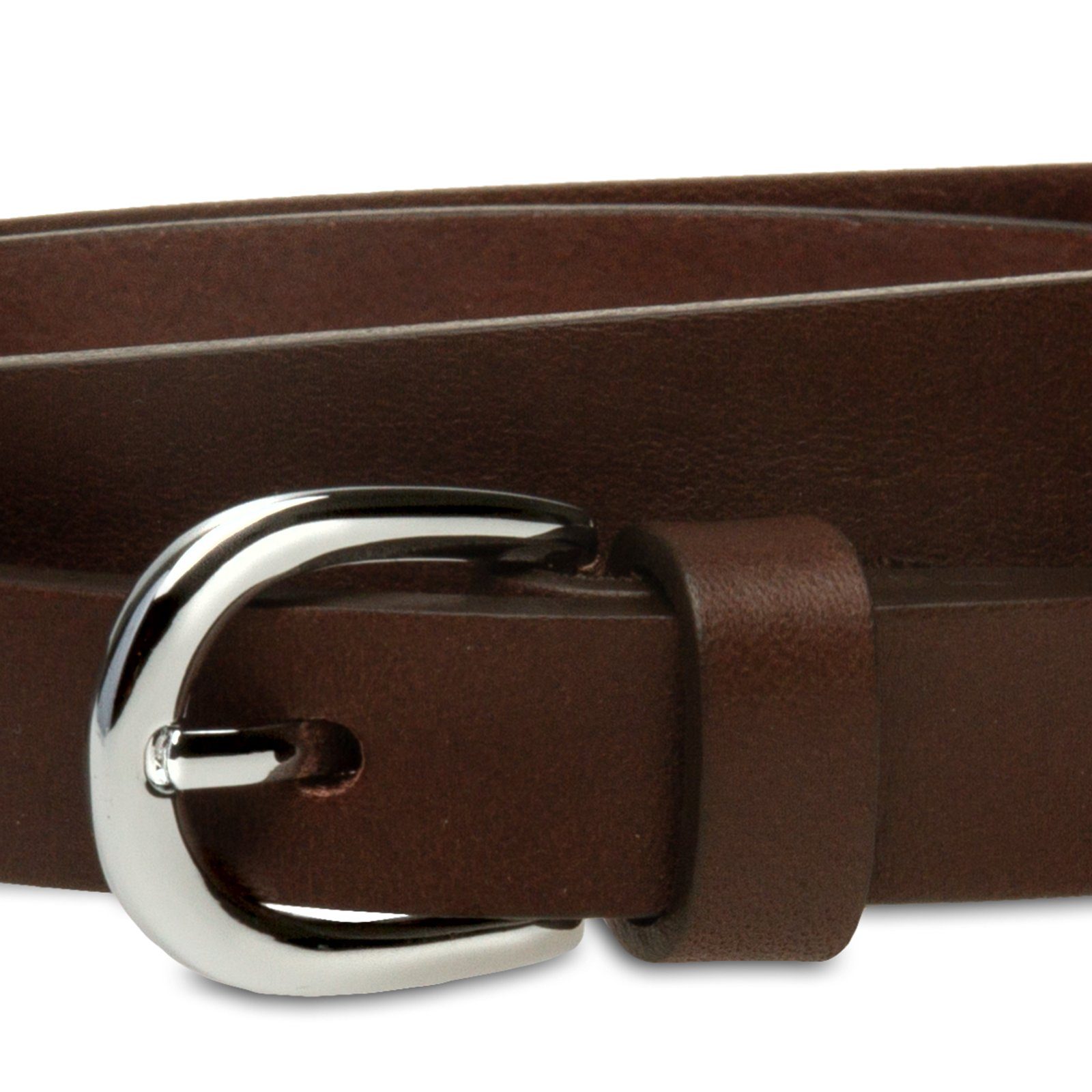 Caspar Taillengürtel GU318 schmaler Damen Ledergürtel günstig online kaufen