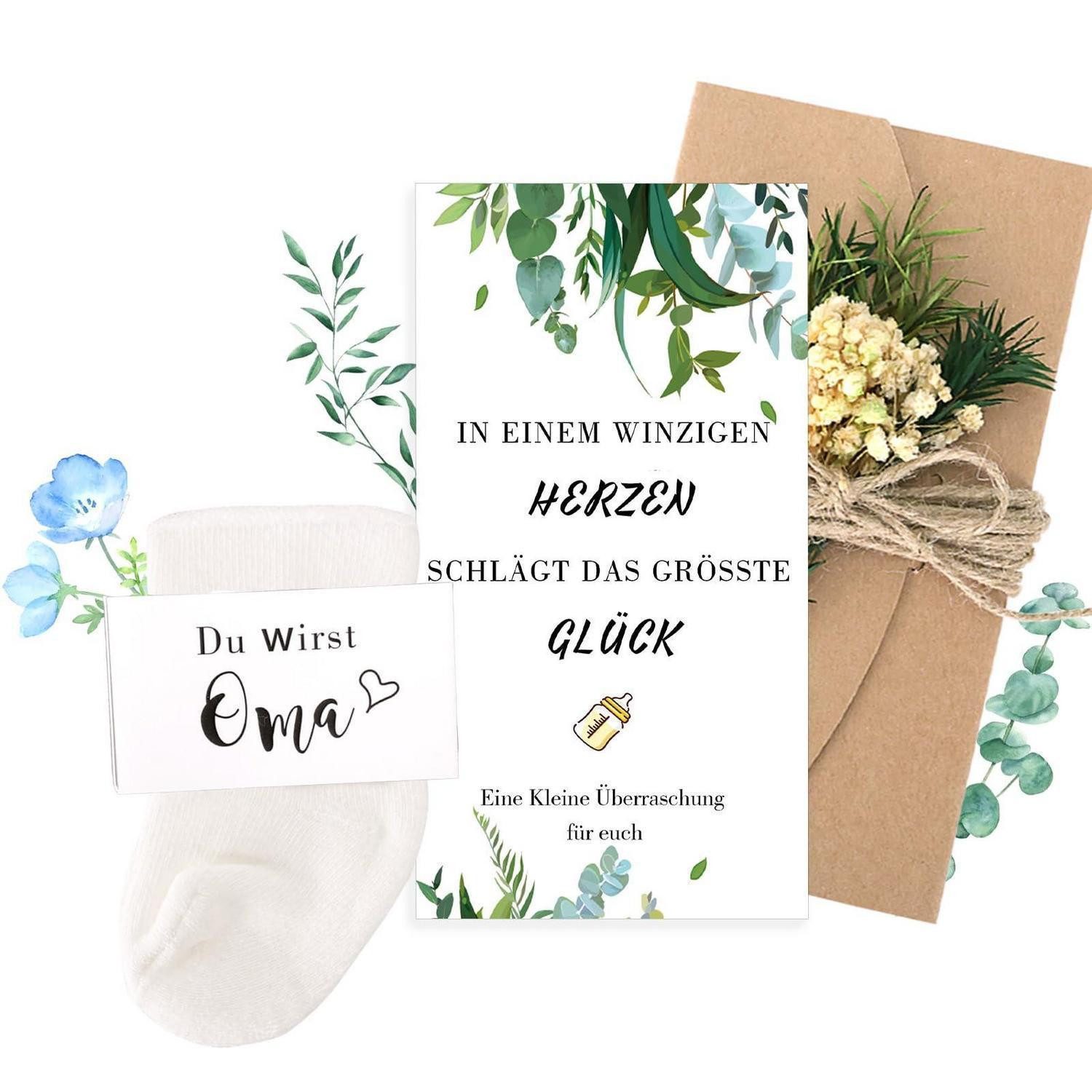 LuxusKollektion Geschenkbox Babysocken Geschenkset Schwangerschaft Verkünden