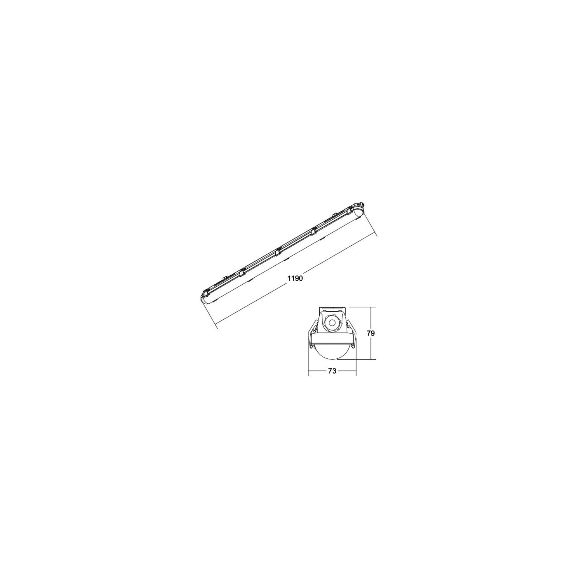 Brumberg SUP-Leuchte Brumberg Leuchten LED-Feuchtraumleuchte 1190mm 4000K 78012114