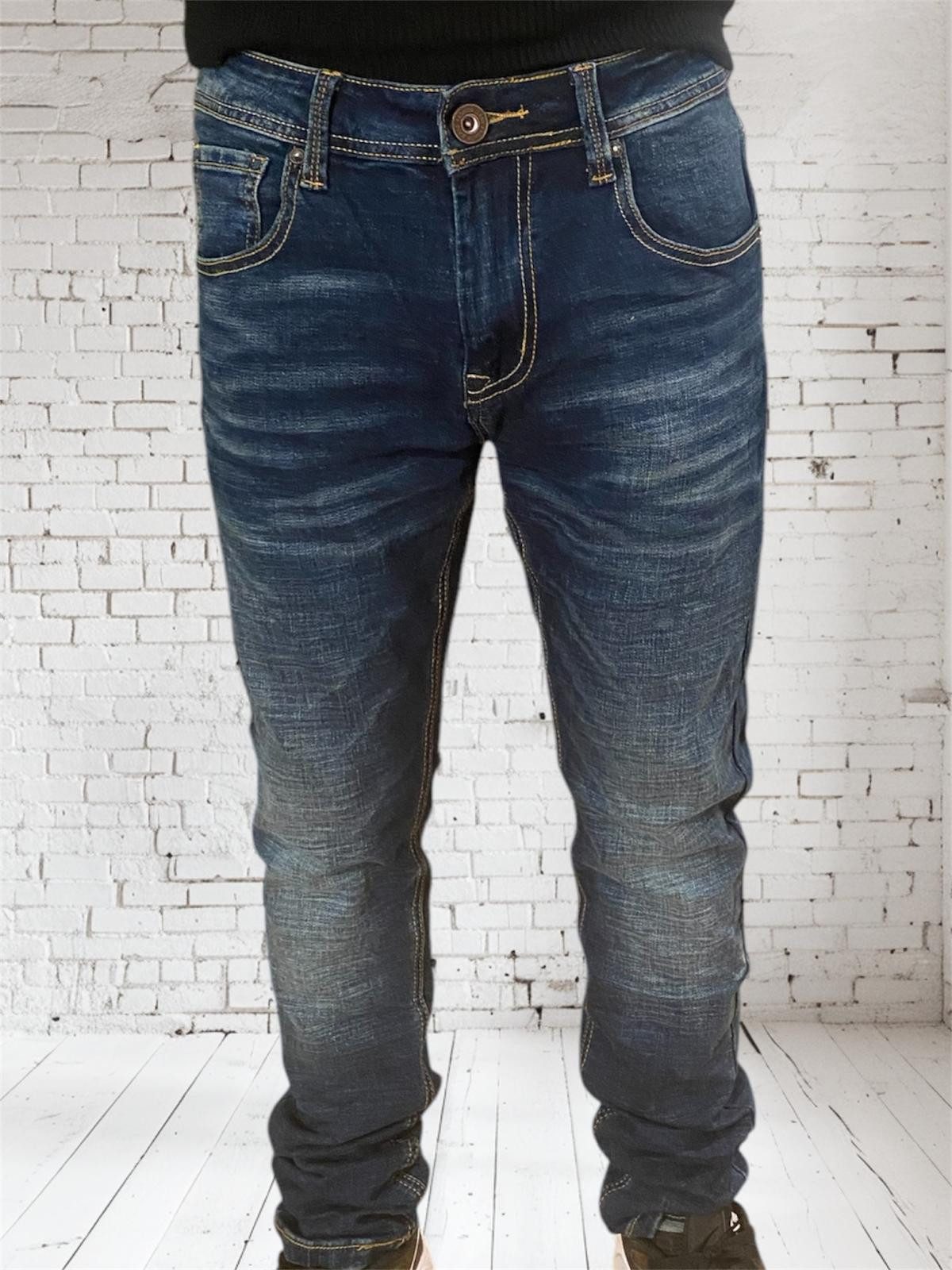 Aaron Bane Bequeme Jeans Stretch-Jeans Hose Regular Fit coole Waschung perfekte Passform
