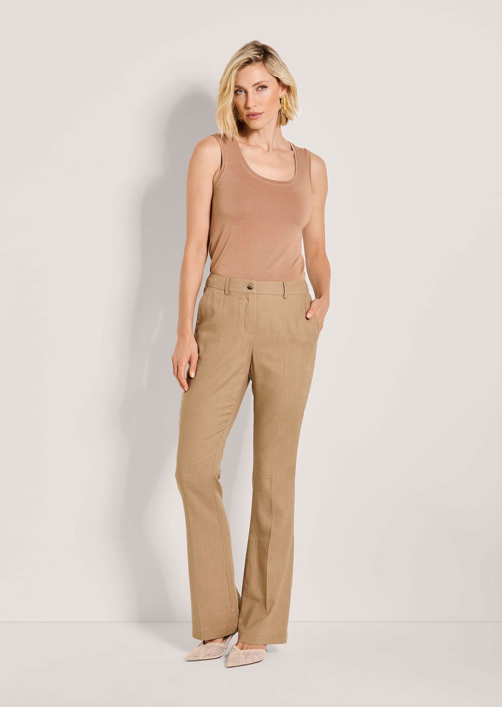 Bügelfaltenhose Stoffhose mit Formbund