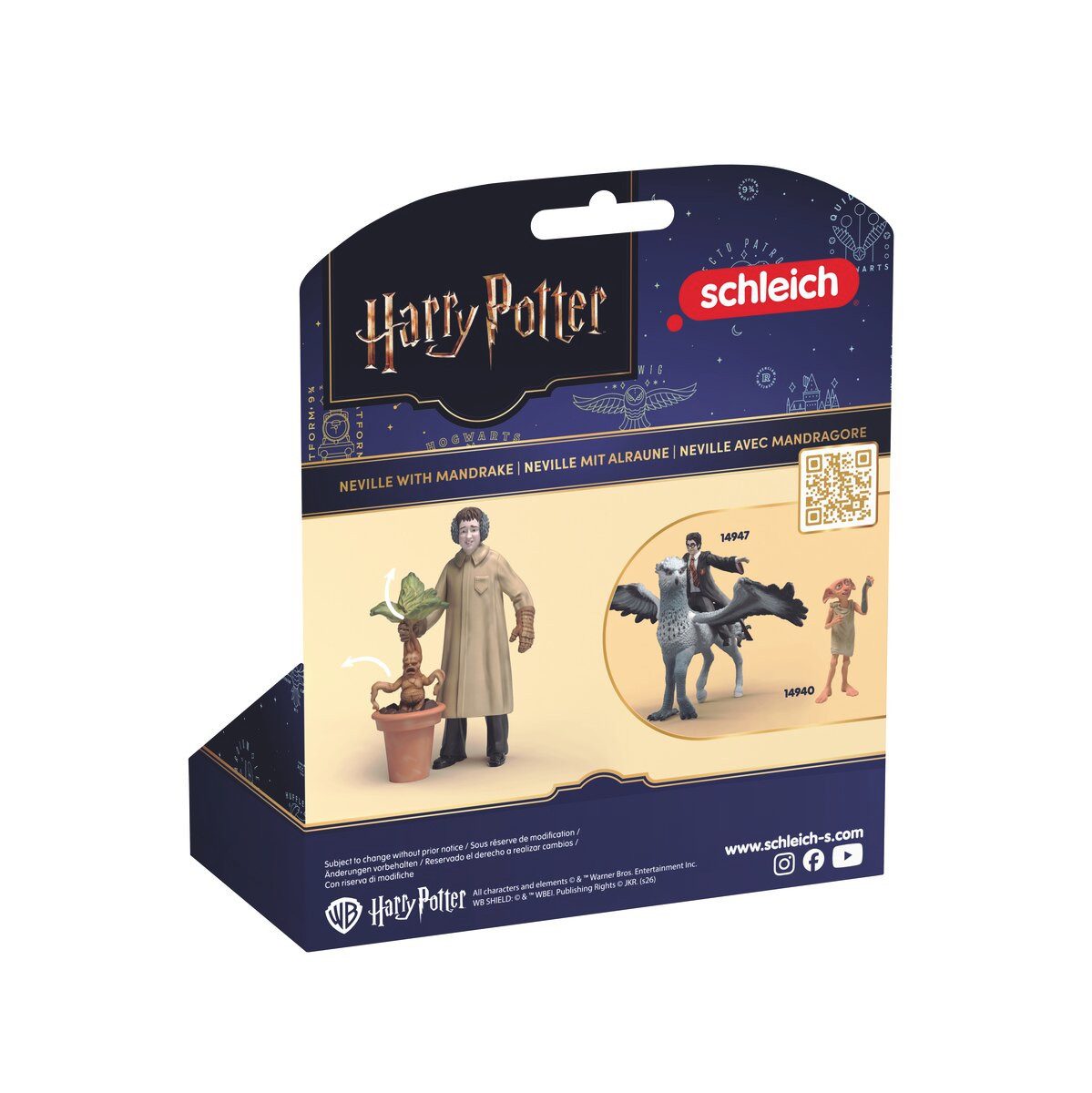 Schleich® Spielfigur HARRY POTTER™, Neville mit Alraune (14946), (3-tlg)