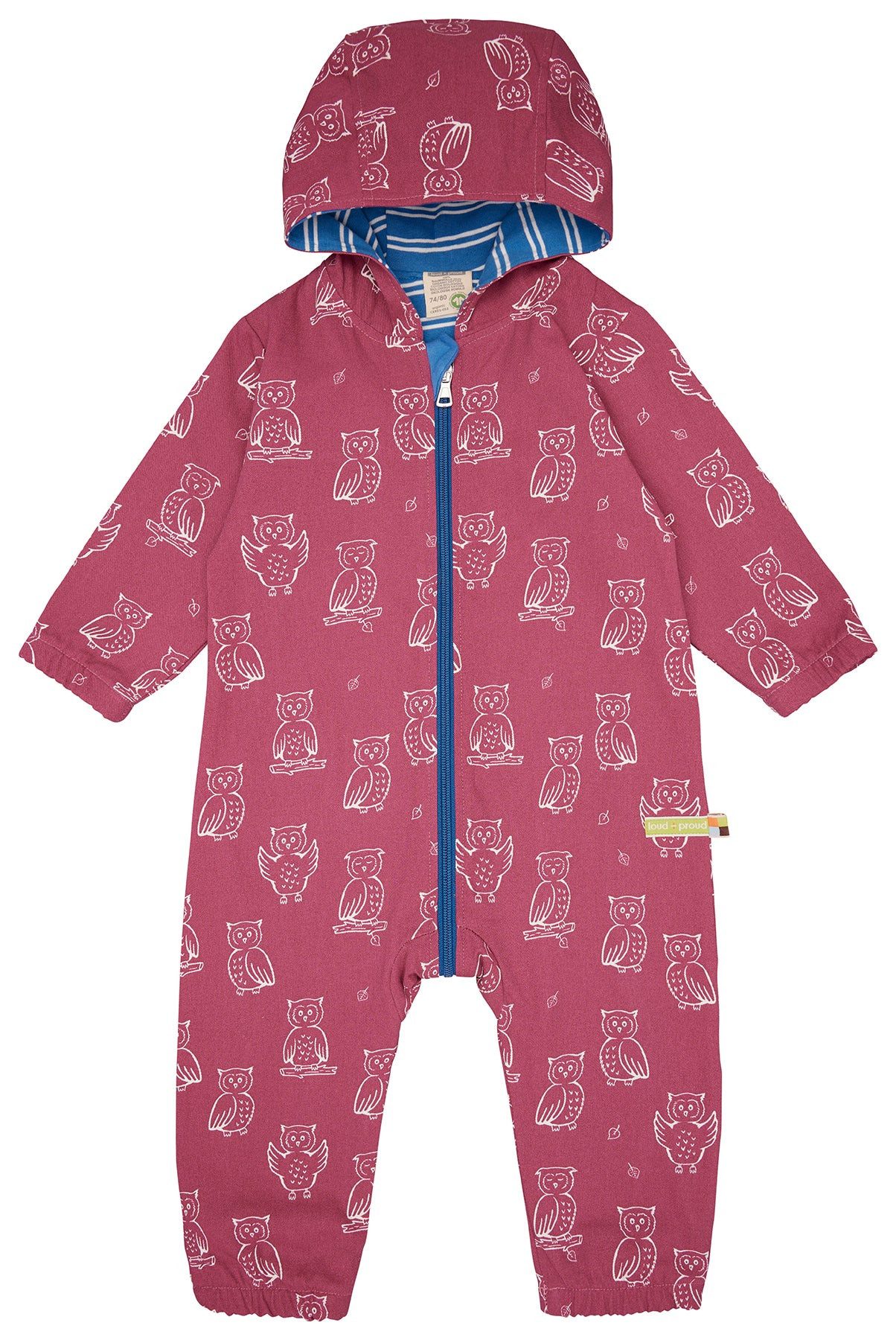 loud + proud Overall, wasserabweisend mit Druck Biobaumwolle, GOTS, wasserabweisend