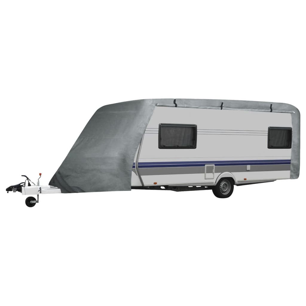 Wohnmobil-Abdeckplane (L x B x H: 650 x 235 x 270 cm, Grau)