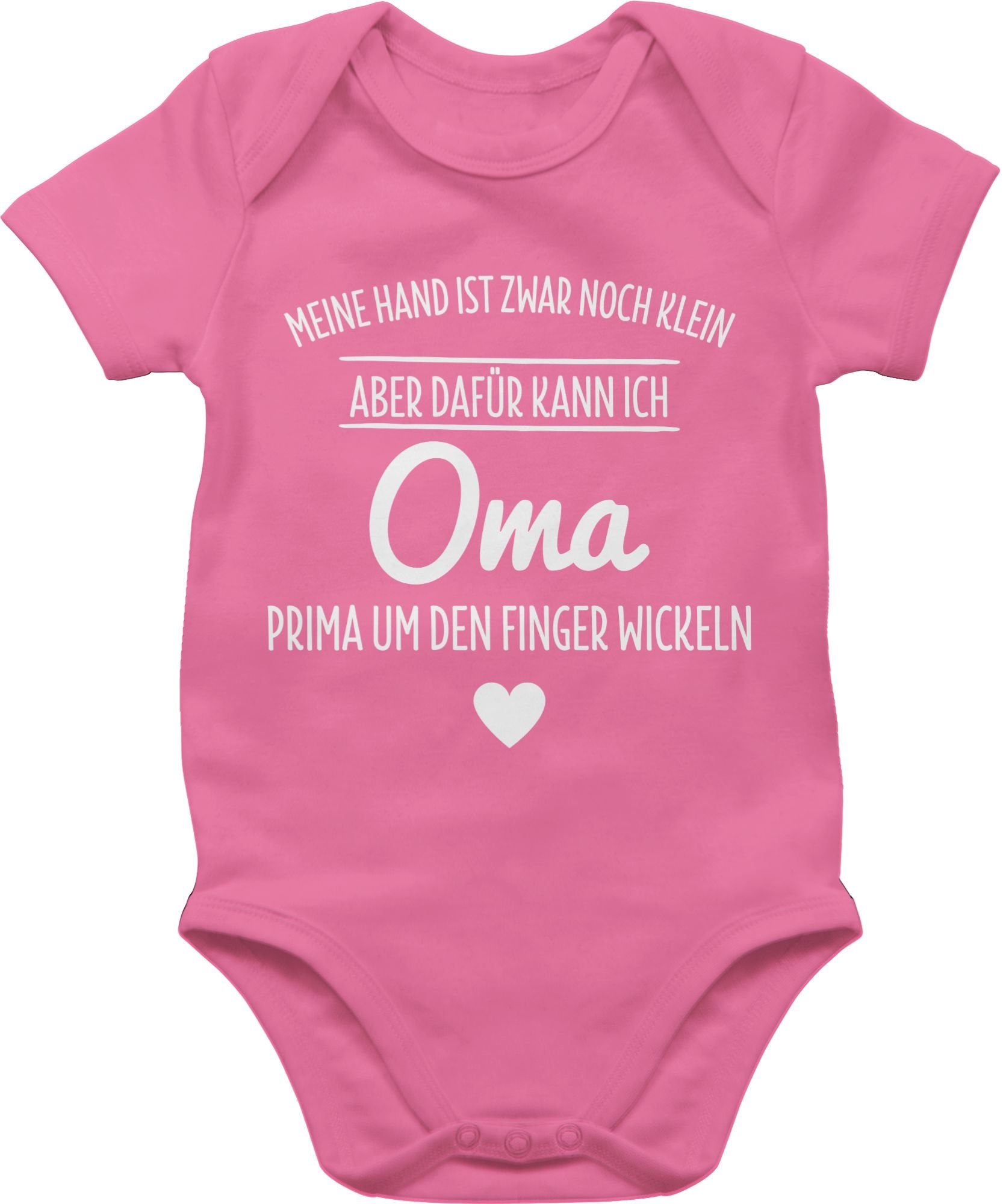 Shirtracer Shirtbody »Oma um den Finger wickeln Statement Sprüche Baby Baby Body Kurzarm