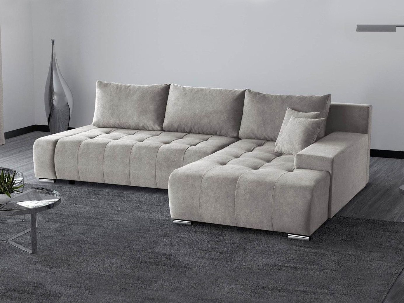 Beautysofa Ecksofa DRACO mit Schlaffunktion und günstig online kaufen