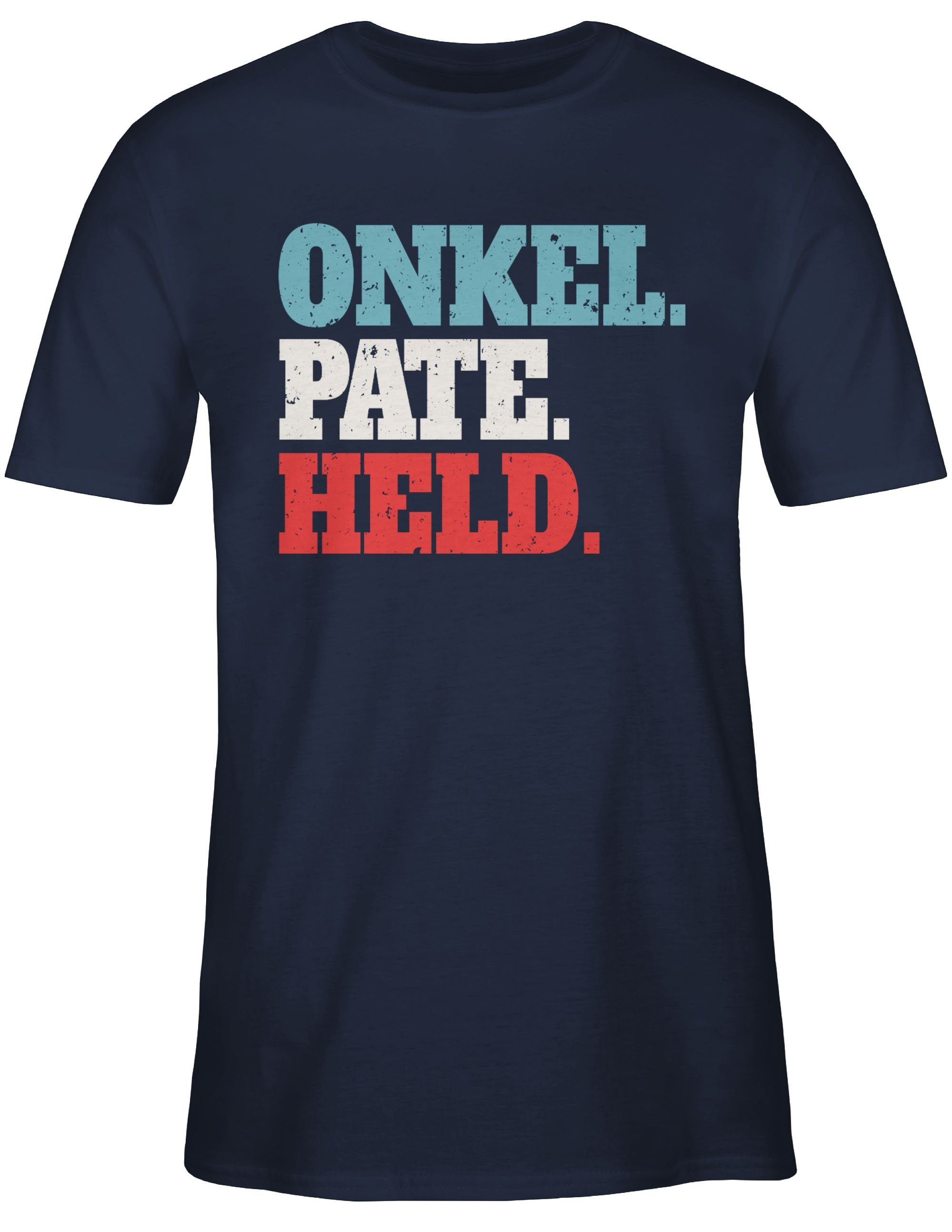 Shirtracer Navy Bruder Onkel bunt und Held. Onkel. Pate. Blau Geschenk - 2 T-Shirt