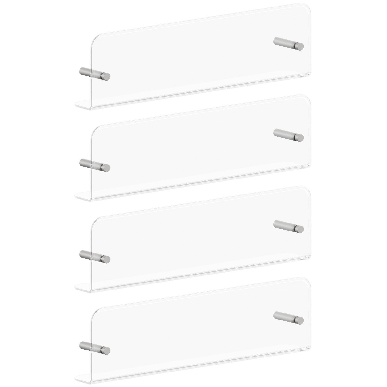 Lifewit Regalelement 39 cm klares schwebendes Kunststoffregal, Wandregal, 4-tlg.