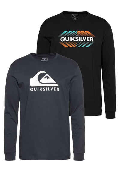 Quiksilver Langarmshirt »UPS AND WAVES LS PACK TEE« (Packung, 2-tlg., 2er-Pack)