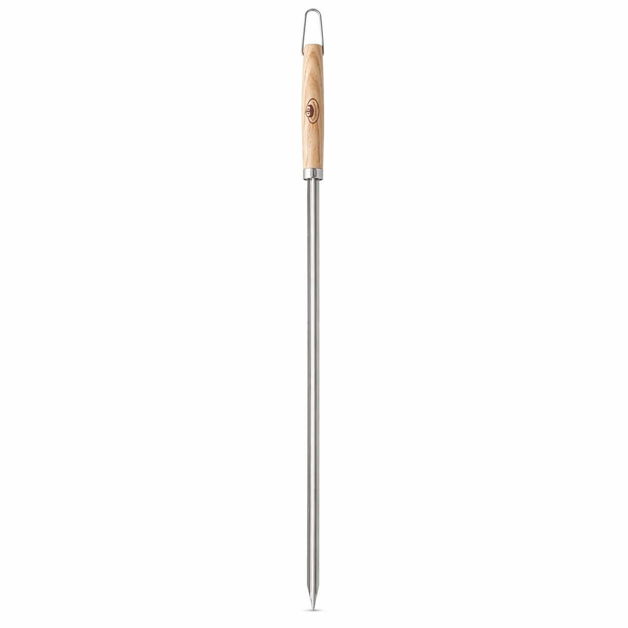 esschert design Grillspieß Grillspieß aus Edelstahl mit Eschenholzgriff, V-förmig, 55 cm (1-St), V-Förmig