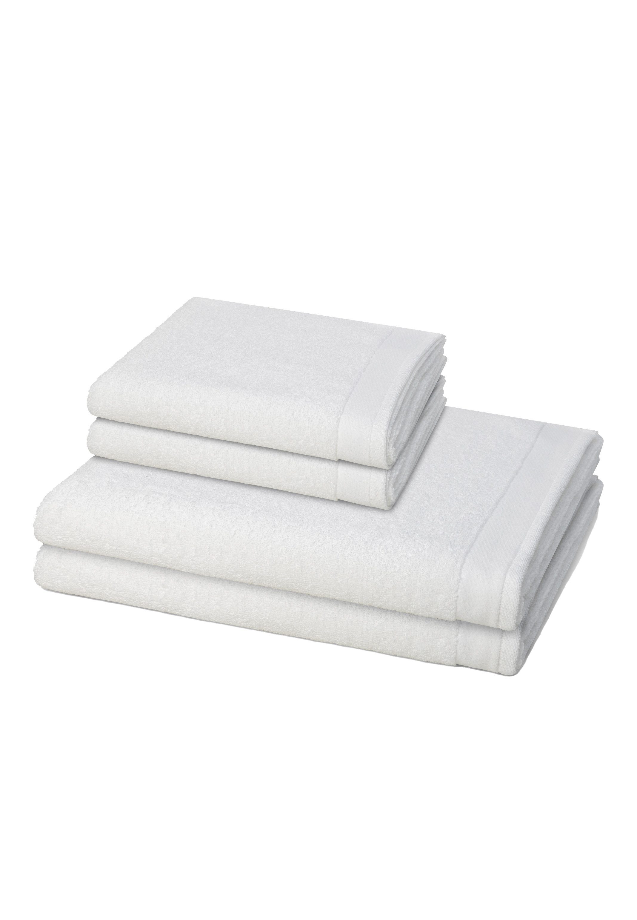 Möve Handtuch Set 4er Pack Premium, Baumwolle (Spar-Set, 4-St), 2 X Handtuch 2 X Duschtuch im Set - Baumwolle -