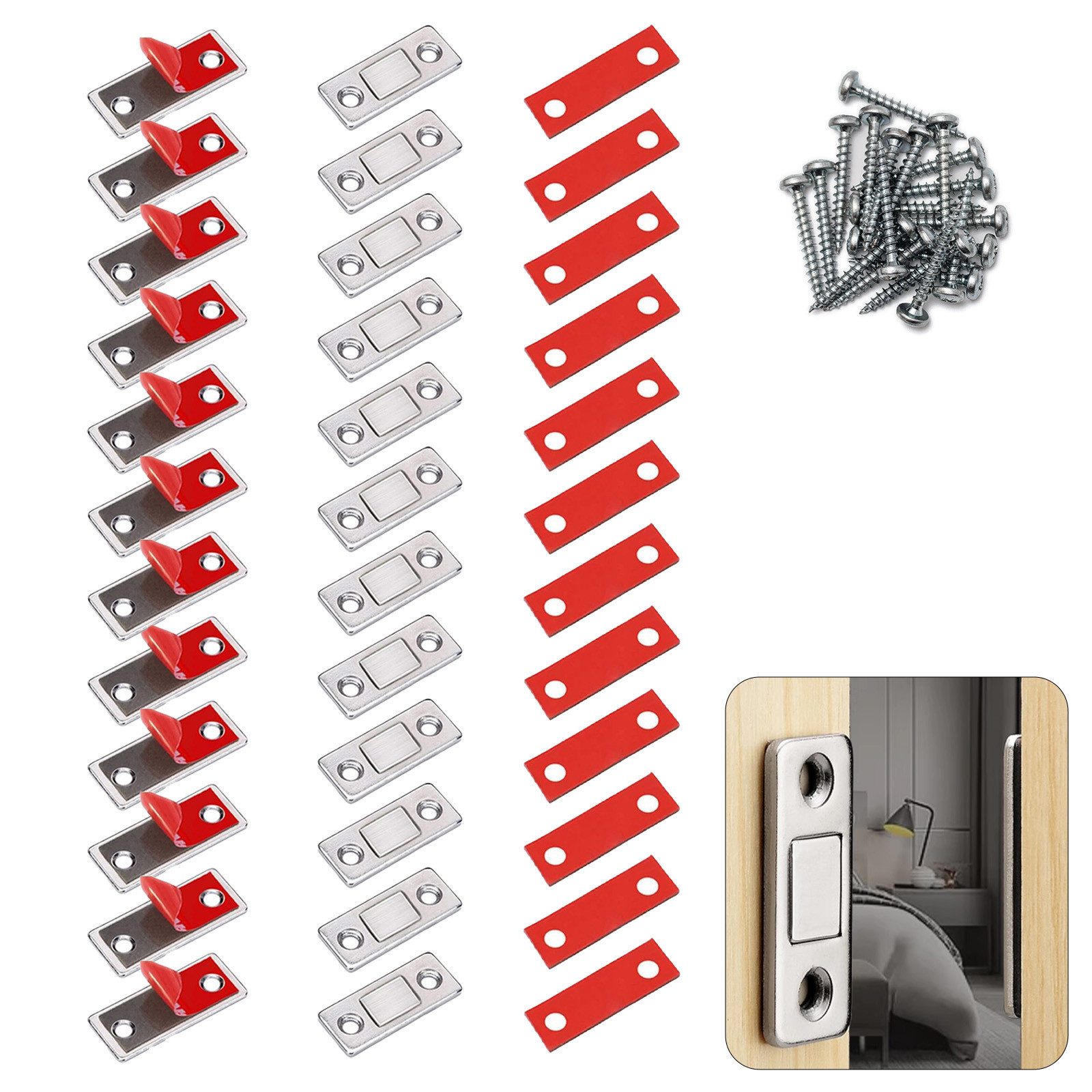 MODFU Haftmagnetschnäpper 12er Set Möbel Magnetverschluss Türmagnet, Möbelm günstig online kaufen