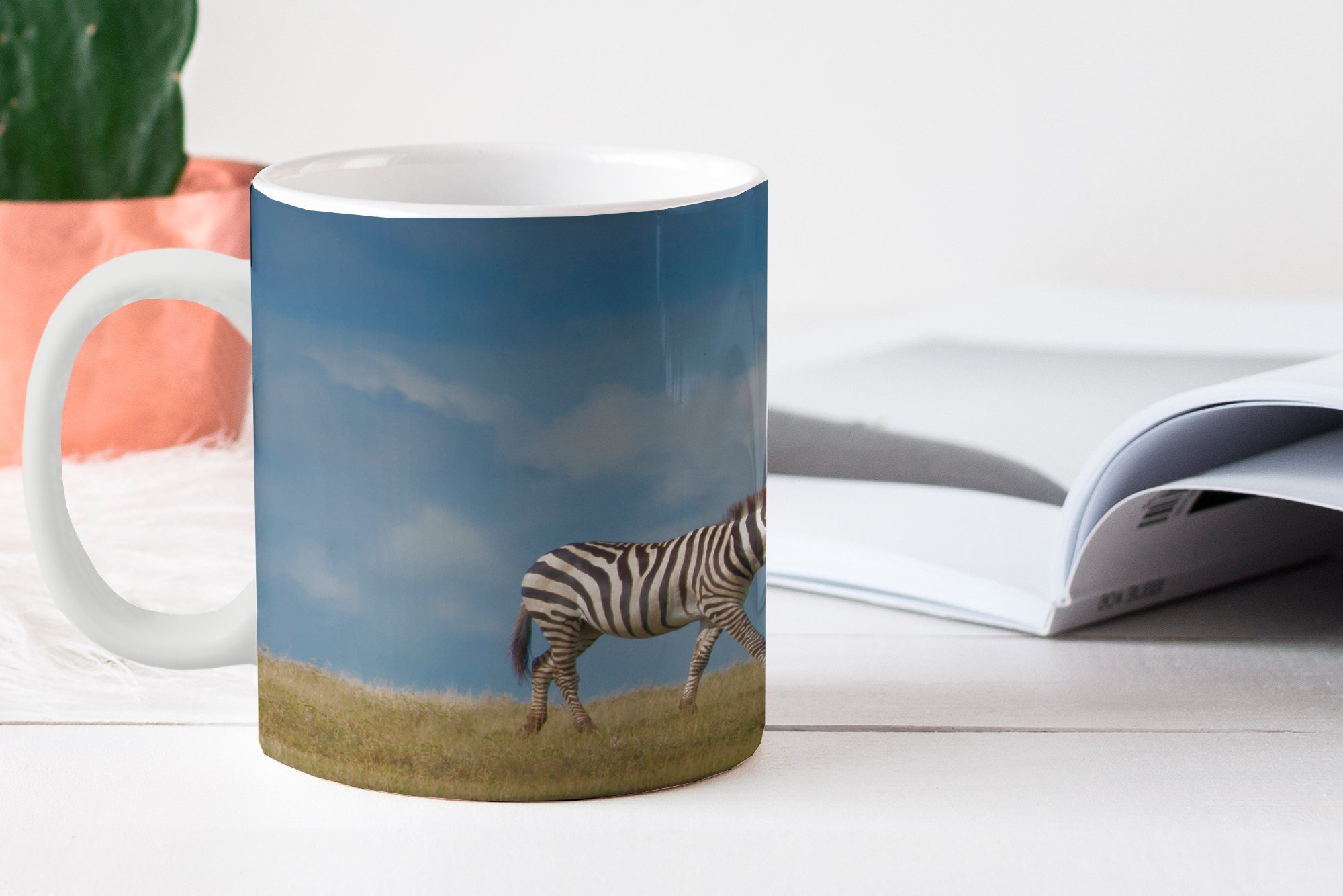 MuchoWow Tasse Verliebte Zebras, Becher, Keramik, Teetasse, Teetasse, Geschenk Kaffeetassen