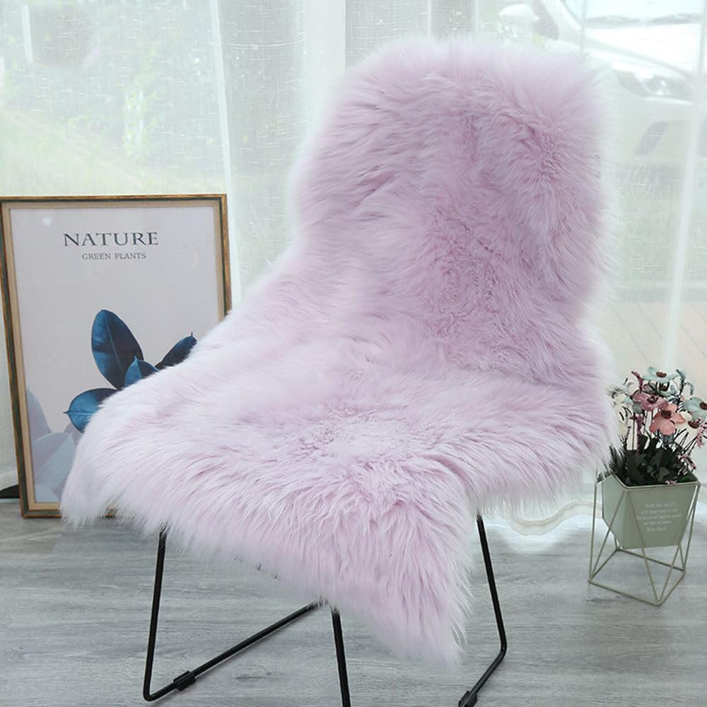 FELIXLEO Teppich Kunstfell Teppich 60x100cm Flauschig Schaffell Nachahmung Wolle Matte – Bild 5 von 5
